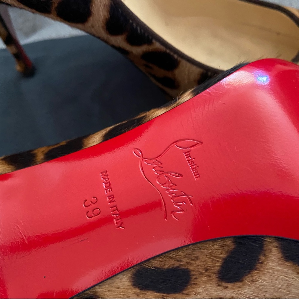 Christian Louboutin Piou Piou Leopard Calf Hair Heels - Picture 5 of 12